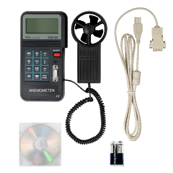 Flügelrad-Anemometer PCE-007-Beschreibung lesen