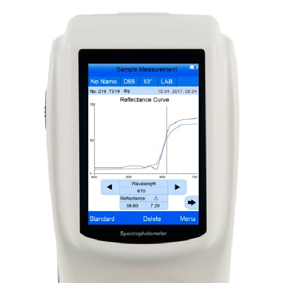 PCE Instruments Spektrophotometer  PCE-CSM 10 |Messung verschiedener Farbräume |Schwarz- und Weißkalibrierung-Beschreibung lesen