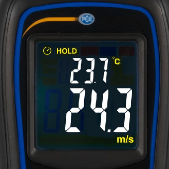 PCE Instruments Mini-Anemometer  PCE-MAM 2 Windgeschwindigkeit 0,4 ... 30 m/s |mit Temperaturmessfunktion-Beschreibung lesen