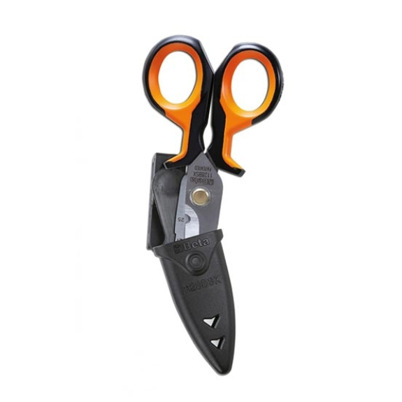 Forbici per elettricisti con profili a fresa graduata in acciaio inossidabile con custodia  1128BSX-Leggi tutto