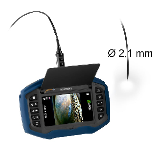 PCE Instruments Boroscope PCE-VE 270HRS |Sonde endoscopique d'un diamètre de 2,1 mm-Lire la description