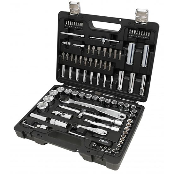 Valigetta porta attrezzi completa di utensili set 98pz. da lavoro con chiavi a bussola da 1/4" e 1/2"  903E/C98-Leggi tutto