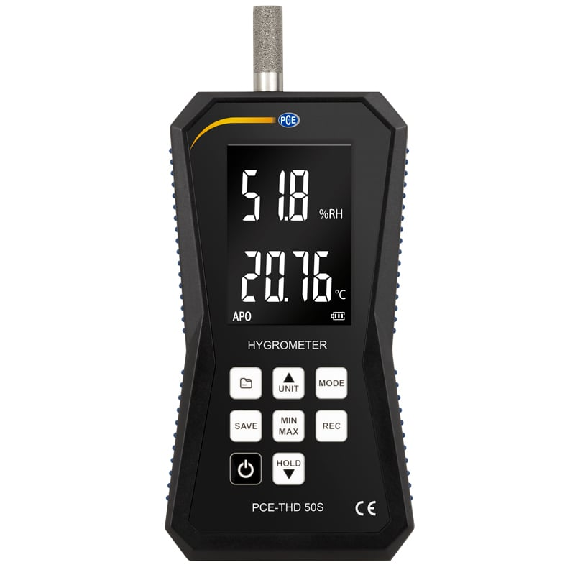 PCE Instruments Temperatur-Feuchtelogger  PCE-THD 50S |mit Sintermetallfilter |Feuchtkugeltemperatur, Taupunkt-Beschreibung lesen