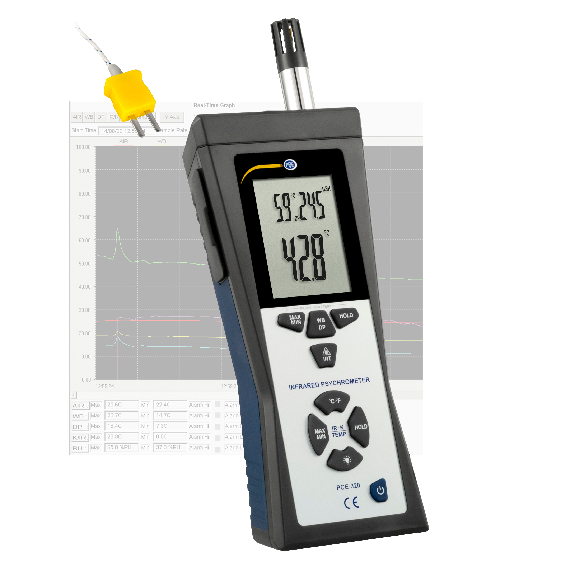 PCE Instruments Détecteur stress thermique PCE-320-Leer más