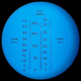 PCE Instruments Refraktometer  PCE-Oe Messbereich 0...190° Oechsle |0...44% Brix-Beschreibung lesen