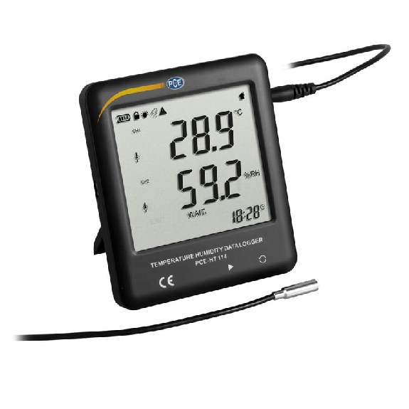 PCE Instruments Temperatur-Feuchtelogger PCE-HT 114 für Temperatur und Feuchte |Speicher für 25920 Messwerte-Beschreibung lesen