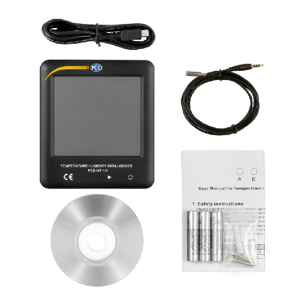 PCE Instruments Temperatur-Feuchtelogger PCE-HT 114 für Temperatur und Feuchte |Speicher für 25920 Messwerte-Beschreibung lesen