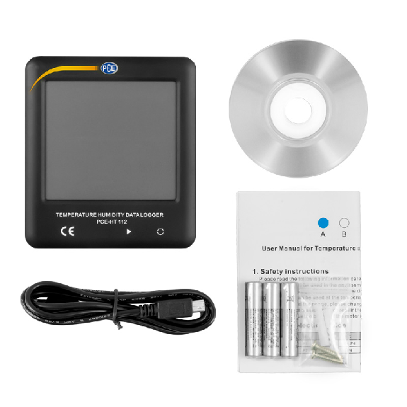 PCE Instruments Temperatur-Feuchtelogger PCE-HT 112 für Temperatur und Feuchte |Speicher für 25920 Messwerte-Beschreibung lesen