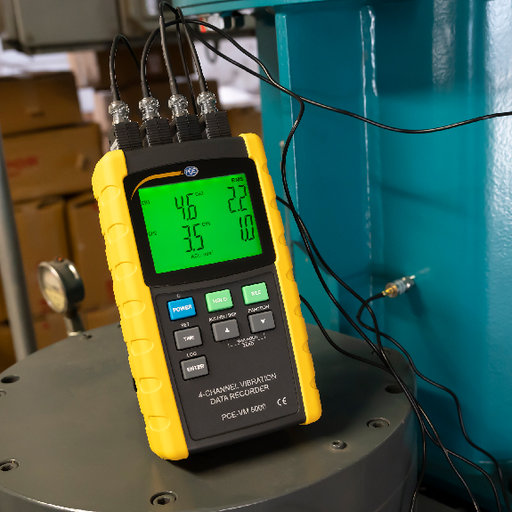 PCE Instruments Vibrationsmessgerät  PCE-VM 5000 inkl. 2x Sensor VB-83 & SD-Karte |Frequenzbereich 10 Hz ... 1 kHz-Beschreibung lesen