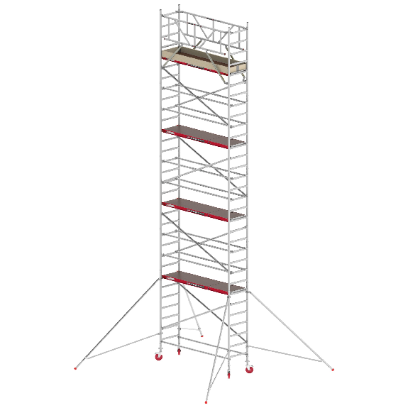 Cadre de conduite RS Tower 41 Aluminium avec plate-forme en bois 10,20m Ah large 0,75 x 1,85 m-Leer más