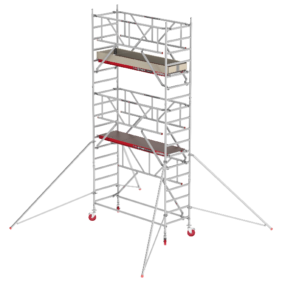 Altrex Fahrgerüst RS Tower 41 PLUS Aluminium mit Safe-Quick und Holz-Plattform 6,20m AH breit 0,90x2,45m-Beschreibung lesen