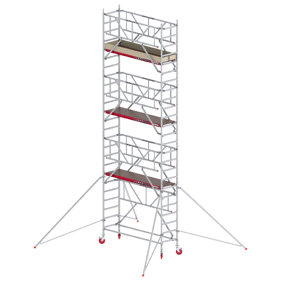 Échafaudage RS Aluminium RS Tower 41-S avec plate-forme en toute sécurité et en bois 8,20m Ah 0,75 x 2,45 m-Leer más