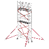 Altrex Fahrgerüst RS Tower 51 Aluminium mit Holz-Plattform 7,20m AH schmal 0,75x3,05m Altrex Fahrgerüst RS Tower 51 Aluminium mit Holz-Plattform 7,20m AH schmal 0,75x3,05m