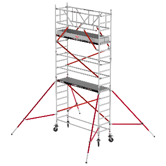 Altrex Fahrgerüst RS Tower 51 Aluminium mit Holz-Plattform 6,20m AH schmal 0,75x2,45m-Beschreibung lesen