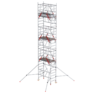 Altrex MiTower PLUS Fahrgerüst Safe-Quick2 Geländer 1-Person-Aufbau Aluminium mit breiter mit Fiber-Deck Plattform 0,75x1,72m 8,20m AH-Beschreibung lesen