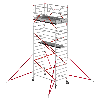 Altrex Fahrgerüst RS Tower 52 Aluminium mit Holz-Plattform 7,20m AH 1,35x1,85m