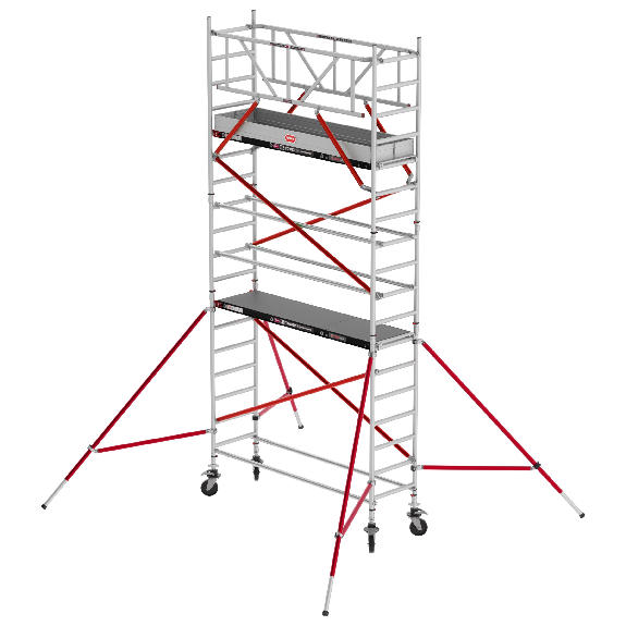 Altrex Fahrgerüst RS Tower 51 Aluminium mit Holz-Plattform 6,20m AH schmal 0,75x3,05m-Beschreibung lesen
