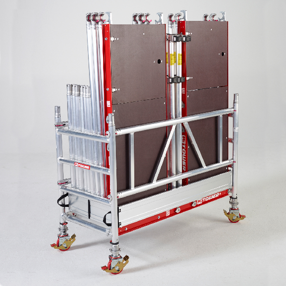Altrex MiTower PLUS Fahrgerüst Safe-Quick2 Geländer 1-Person-Aufbau Aluminium mit breiter Fiber-Deck Plattform 0,75x1,72m 7,20m AH Altrex MiTower PLUS Fahrgerüst Safe-Quick2 Geländer 1-Person-Aufbau Aluminium mit breiter Fiber-Deck Plattform 0,75x1,72m 7,20m AH-Beschreibung lesen