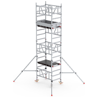 Altrex MiTower 1-Personen-Gerüst Aluminium mit Holz-Plattform 0,75x1,27m 5,20m AH-Beschreibung lesen