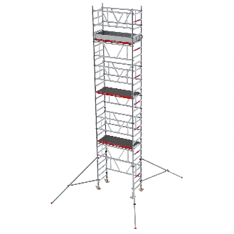 Altrex MiTower PLUS Fahrgerüst 1-Person-Aufbau Aluminium mit breiter Fiber-Deck Plattform 0,75x1,72m 5,20m AH-Beschreibung lesen