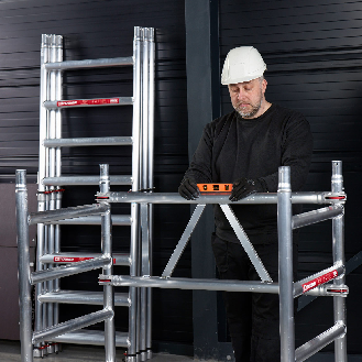 Altrex MiTower 1-Personen-Gerüst Aluminium mit Holz-Plattform 0,75x1,27m 6,20m AH-Beschreibung lesen