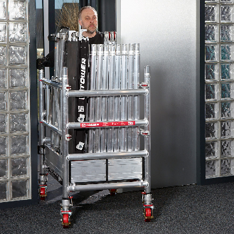 Altrex MiTower 1-Personen-Gerüst Aluminium mit Holz-Plattform 0,75x1,27m 6,20m AH-Beschreibung lesen