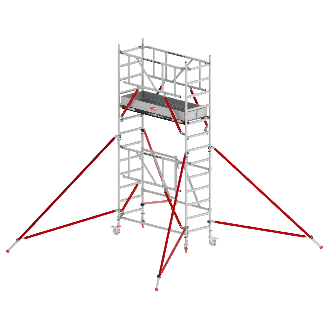 Altrex Klappgerüst RS Tower 54 Aluminium Holz-Plattform 0,75x1,85m mit Safe-Quick 4,8m AH-Beschreibung lesen