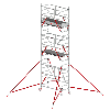 Altrex Klappgerüst RS Tower 54 Aluminium Fiber-Deck Plattform 0,75x1,85m mit Safe-Quick 6,8m AH