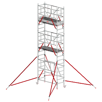 Altrex Klappgerüst RS Tower 54 Aluminium Fiber-Deck Plattform 0,75x1,85m mit Safe-Quick 6,8m AH-Beschreibung lesen