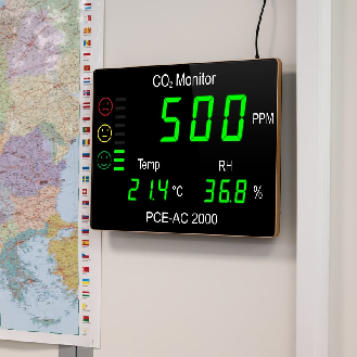 PCE Instruments CO2 - Messgerät PCE-AC 2000 |Messbereich CO2 0 ... 9999 ppm |Ampelbargraph-Beschreibung lesen