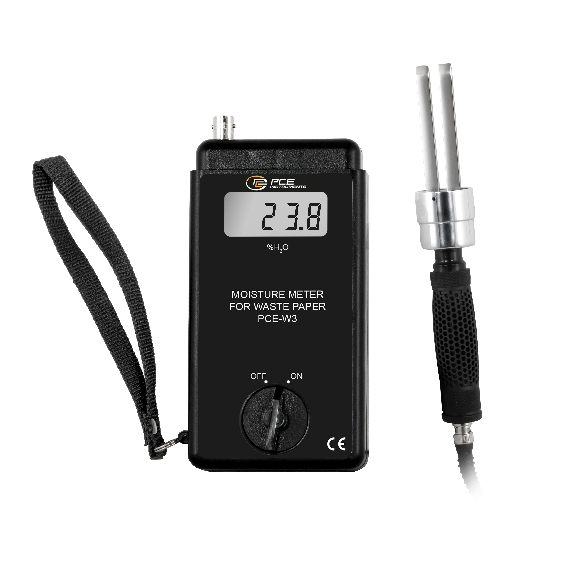 PCE Instruments Altpapier-Feuchtemessgerät PCE-W3 |Messbereich 6  30 % |Auflösung 0,1 % |Einstechsonde-Beschreibung lesen
