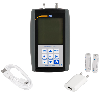 PCE Instruments Druckmessgerät mit Datenlogger PCE-PDA 10L |Messbereich Druck: ±20 kPa |Auflösung: 1/ 10 Pa-Beschreibung lesen