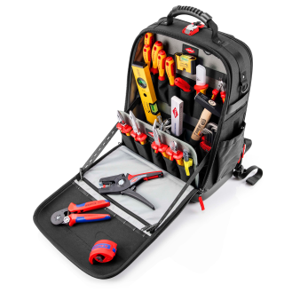 KNIPEX 00 21 50 E Werkzeugrucksack Modular X18 Elektro-Lire la description