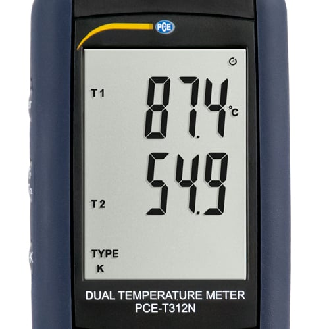 PCE Instruments 2-Kanal-Thermometer PCE-T312N |mit großem Temperaturbereich -210 ... +1372 °C-Beschreibung lesen