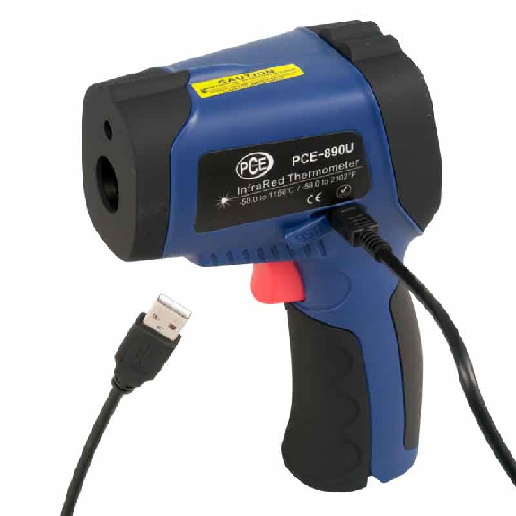PCE Instruments Infrarotthermometer PCE-890U Temperaturmessung bis 1150 °C |mit USB-Anschluss-Beschreibung lesen
