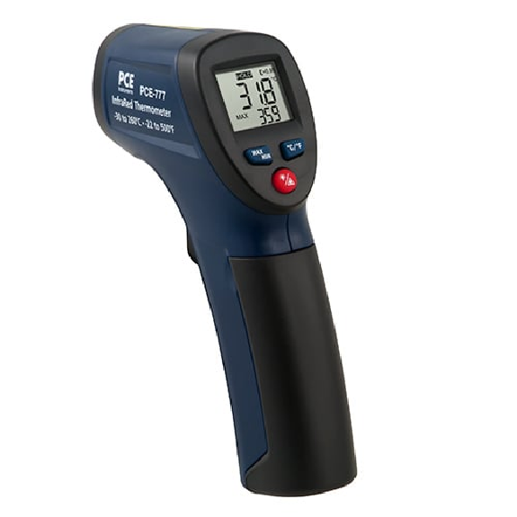 PCE Instruments Infrarot-Thermometer PCE-777N |-30 .. +260 °C |-22 .. +500 °F |Auflösung 0,1 °C |Messfleck 8:1 |Laser-Beschreibung lesen