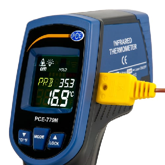 PCE Instruments Infrarot-Thermometer PCE-779N |-60 .. +760 °C |Thermoelement -64 .. +1400 °C |Optische Auflösung 30 : 1-Beschreibung lesen
