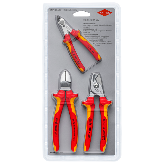 KNIPEX 00 31 30 BK V02 Elektro-Schneidset-Beschreibung lesen