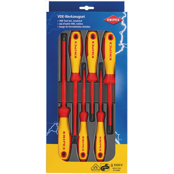 KNIPEX 00 20 12 V01 Schraubendreher-Paket  (SB-Karte/Blister)-Beschreibung lesen