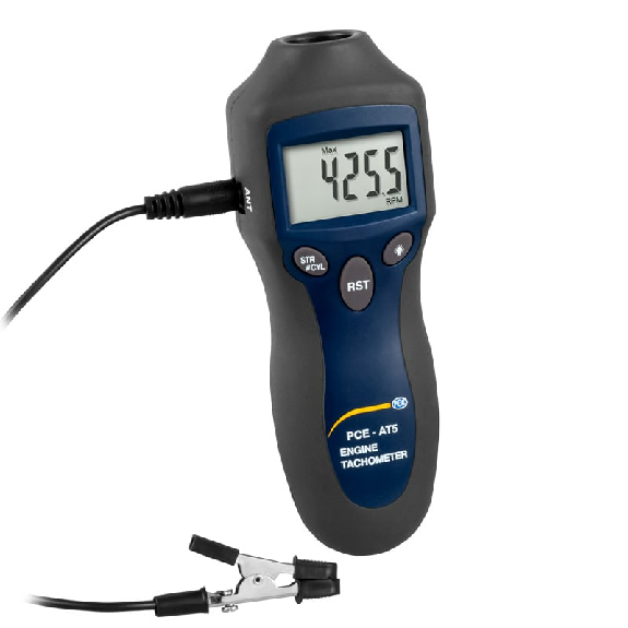 PCE Instruments KFZ-Drehzahltester  PCE-AT 5 |Drehzahlmessgerät für Zwei- und Viertaktmotoren-Beschreibung lesen
