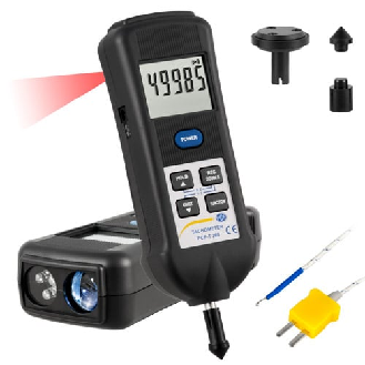 PCE Instruments Handtachometer PCE-T 260 optisch |Messbereich 5  99999 U/min |LED Blitzfrequenz 100  99990 FPM-Beschreibung lesen