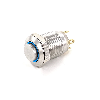 Bouton Poussoir dia.12 Inox, Cs Tche Dépass Cour Bleu 2,5V