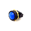 SOMV16SPSB1J<BR>Bouton Poussoir Interface dia.16 NONC, MOM, tche bombée bleue, cosses à souder