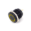 SOAV116EJAY<BR>Bouton Poussoir dia16 Alu noir NO Momen Tche Dep Cour Jaune