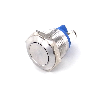 SOAV116F0S00<BR>Bouton Poussoir inox dia16, no, passe fils, tche rasante