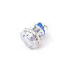 SOAV116B0N00<BR>Bouton Poussoir laiton dia16, no, passe fils, tche bombee