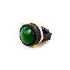 SOMV16SPSG1J<BR>Bouton Poussoir Interface dia.16 NONC, MOM, tche bombée verte, cosses à souder