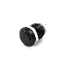 Bouton Poussoir dia.12 Alu Noir, QC Tche Dépass Cour Bleu 6V