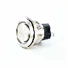 Bouton Poussoir Inox dia.25mm contact NO Momentané Non lumineux, touche Rasante cosses à souder