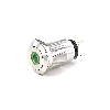 Bouton Inox, NONC moment, point central Led Verte 24V